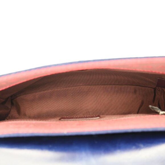 Chanel  Classic Single Flap Wool Leather Shoulder Bag Navy Blue - Picture 9 of 10